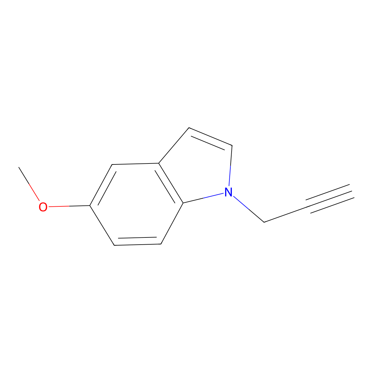 5-methoxy-1-(prop-2-yn-1-yl)-1H-indole molecular structure, CAS 475473-79-1