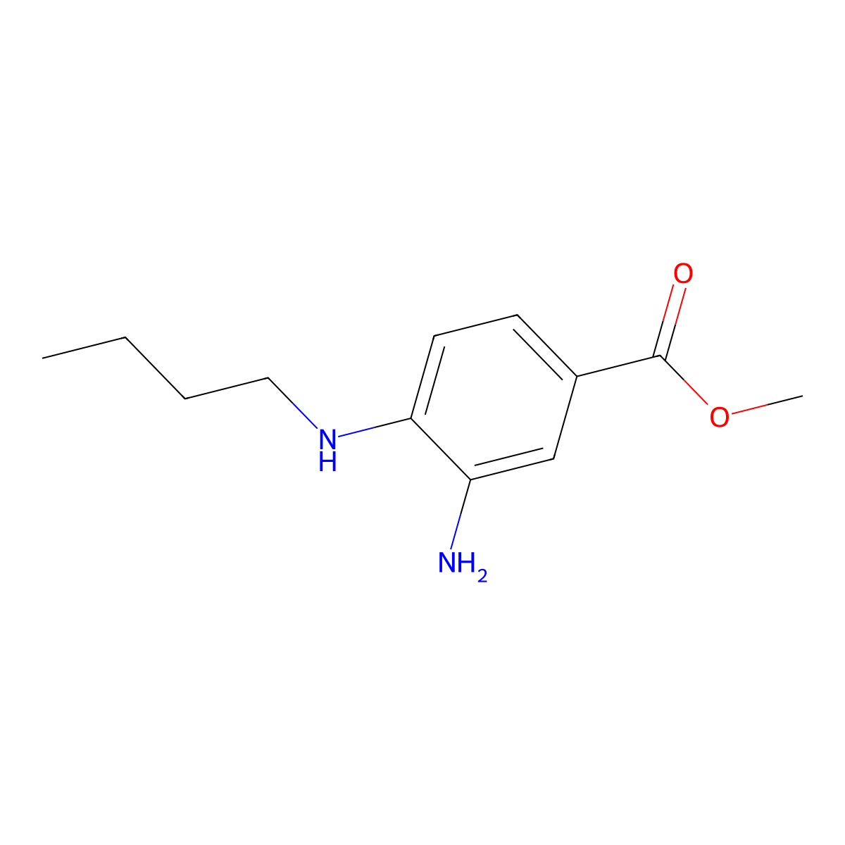 Methyl 3-amino-4-(butylamino)benzoate molecular structure, CAS 475489-75-9