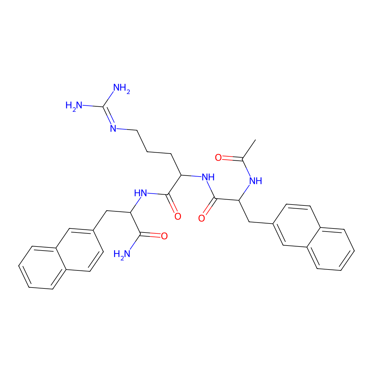 Ac-D-2Nal-Arg-D-2Nal-NH2 molecular structure, CAS 475498-26-1
