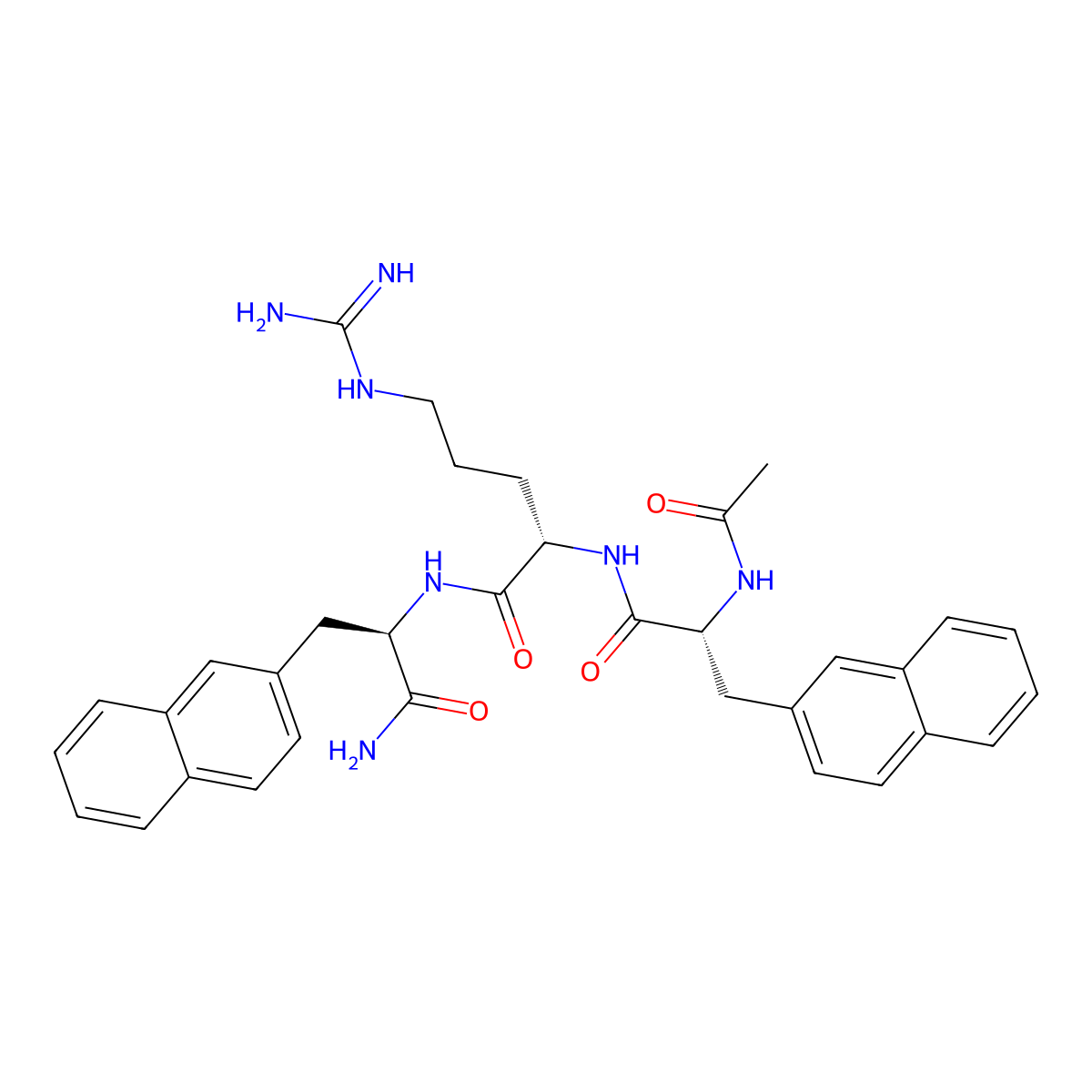 Ac-D-2Nal-Arg-D-2Nal-NH2 molecular structure, CAS 475498-26-1