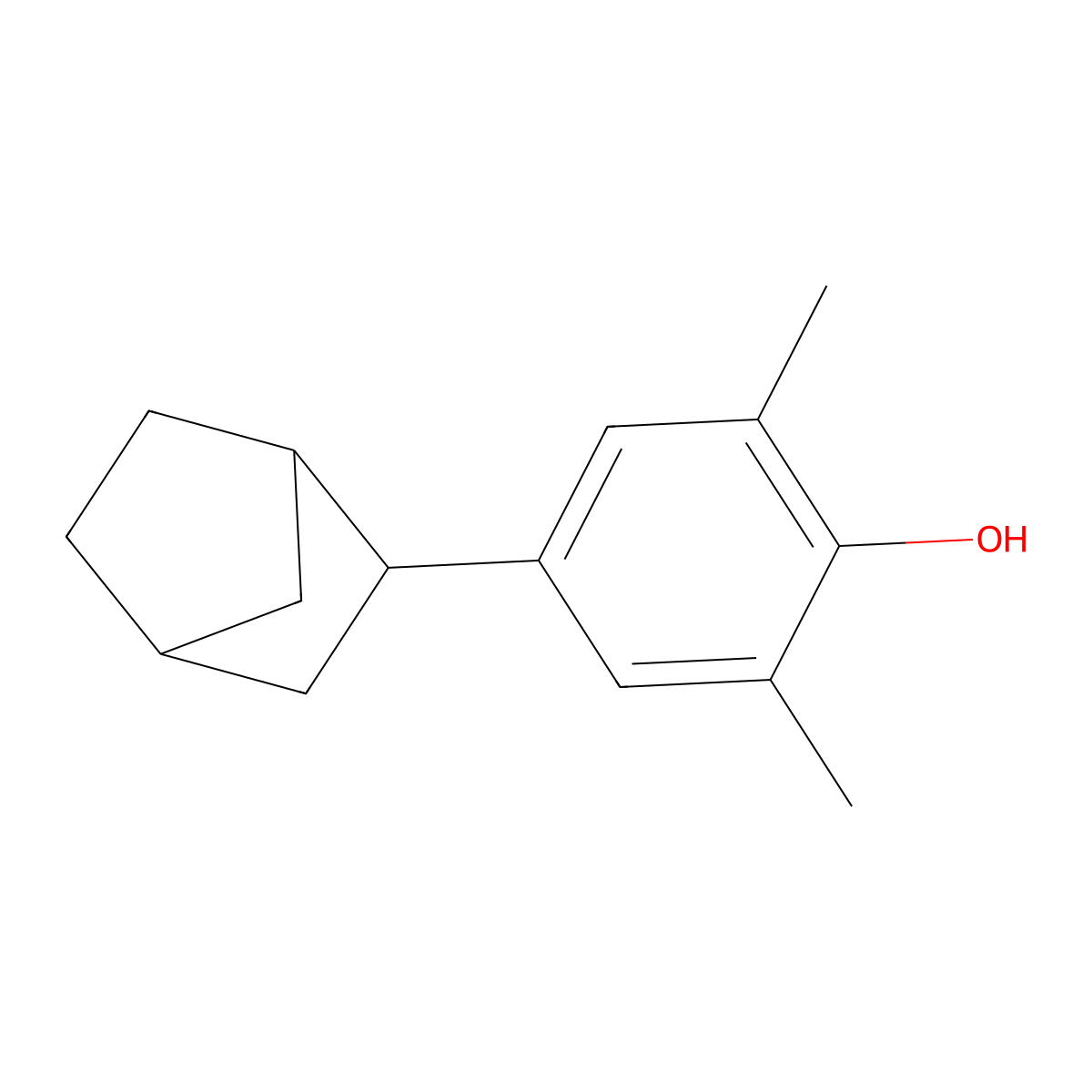 2,6-Xylenol, 4-(2-norbornyl)- molecular structure, CAS 4755-17-3