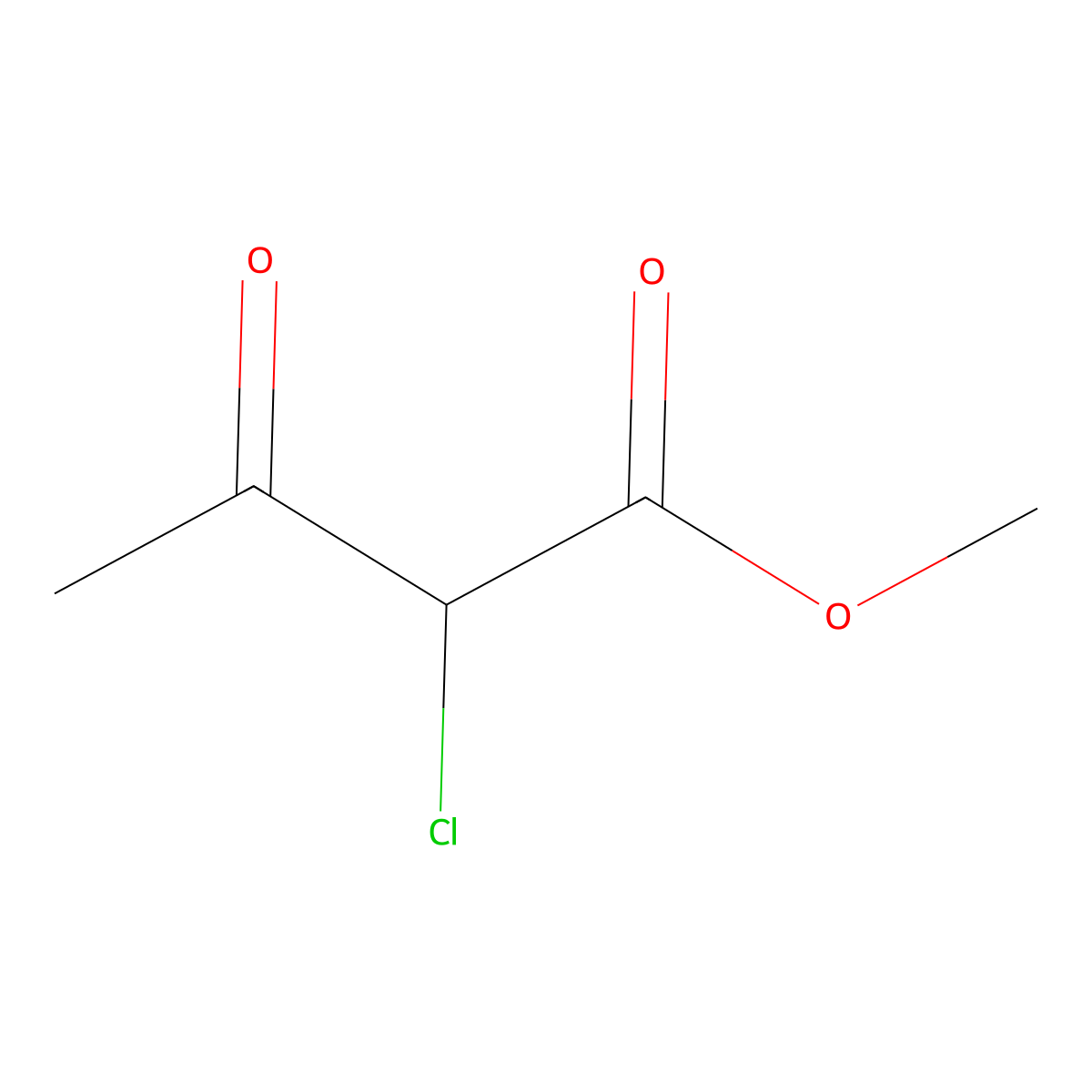 Methyl 2-chloroacetoacetate molecular structure, CAS 4755-81-1
