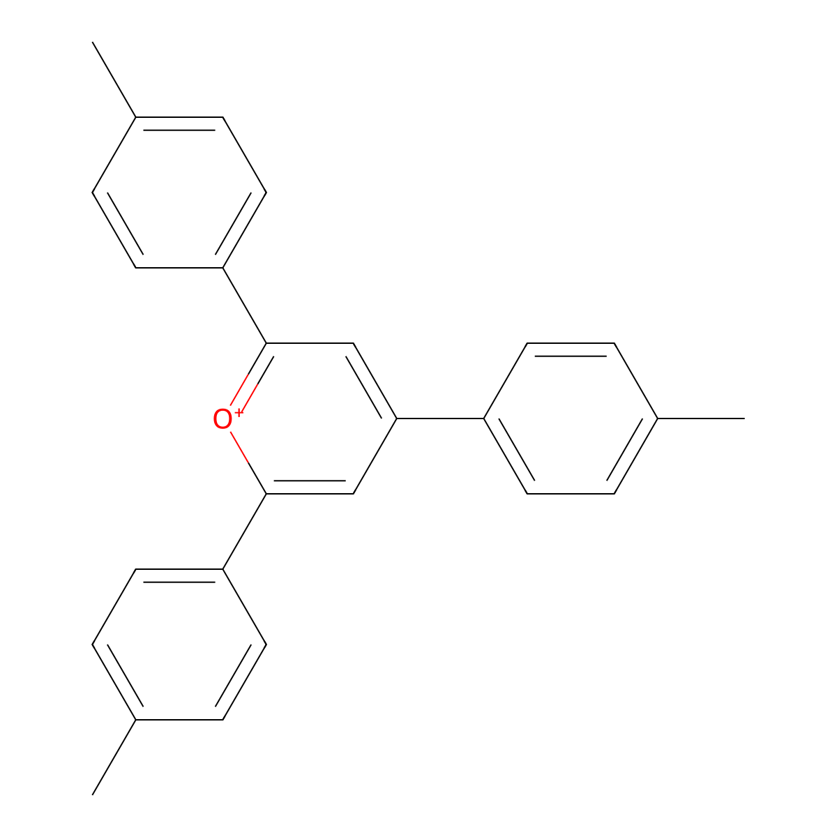 2,4,6-Tri-p-tolylpyrylium molecular structure, CAS 47551-87-1