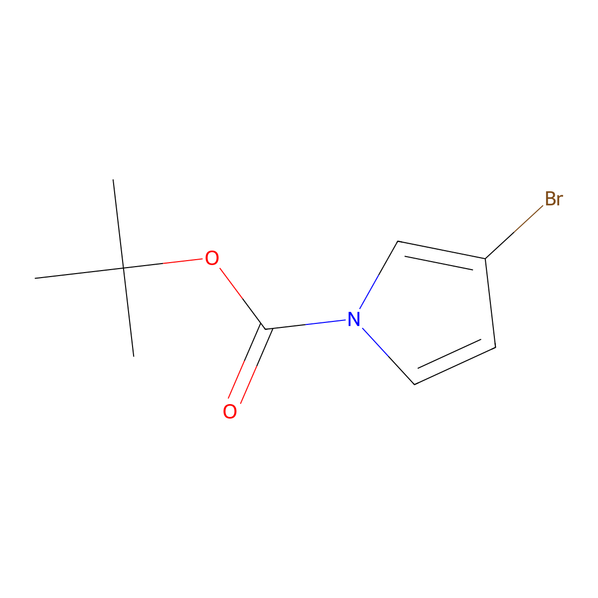 tert-Butyl 3-bromo-1H-pyrrole-1-carboxylate molecular structure, CAS 475561-75-2