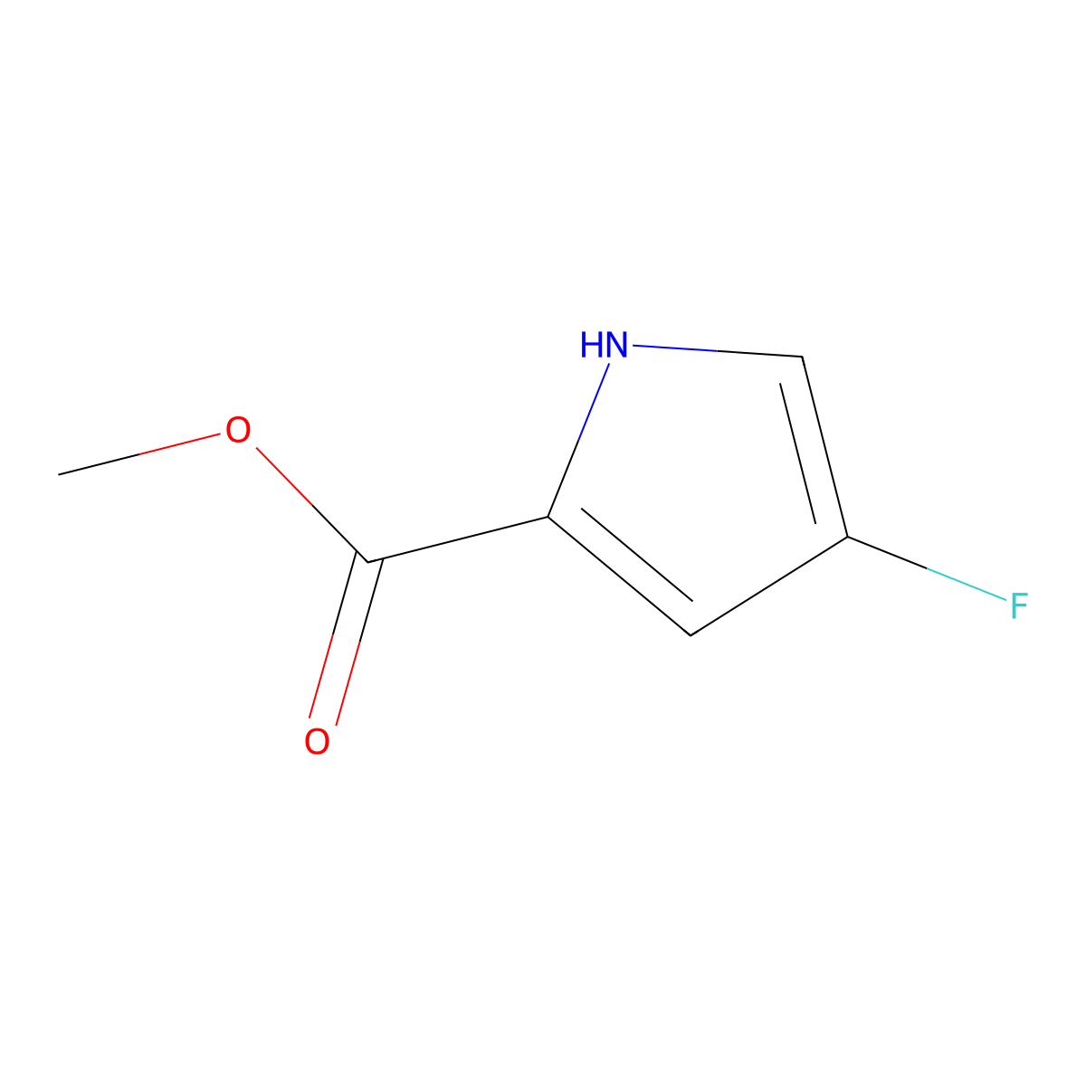 methyl 4-fluoro-1H-pyrrole-2-carboxylate molecular structure, CAS 475561-89-8