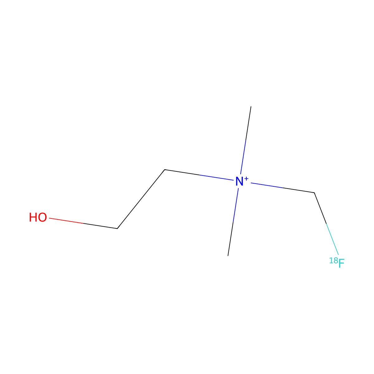 Fluorocholine F-18 molecular structure, CAS 475572-73-7
