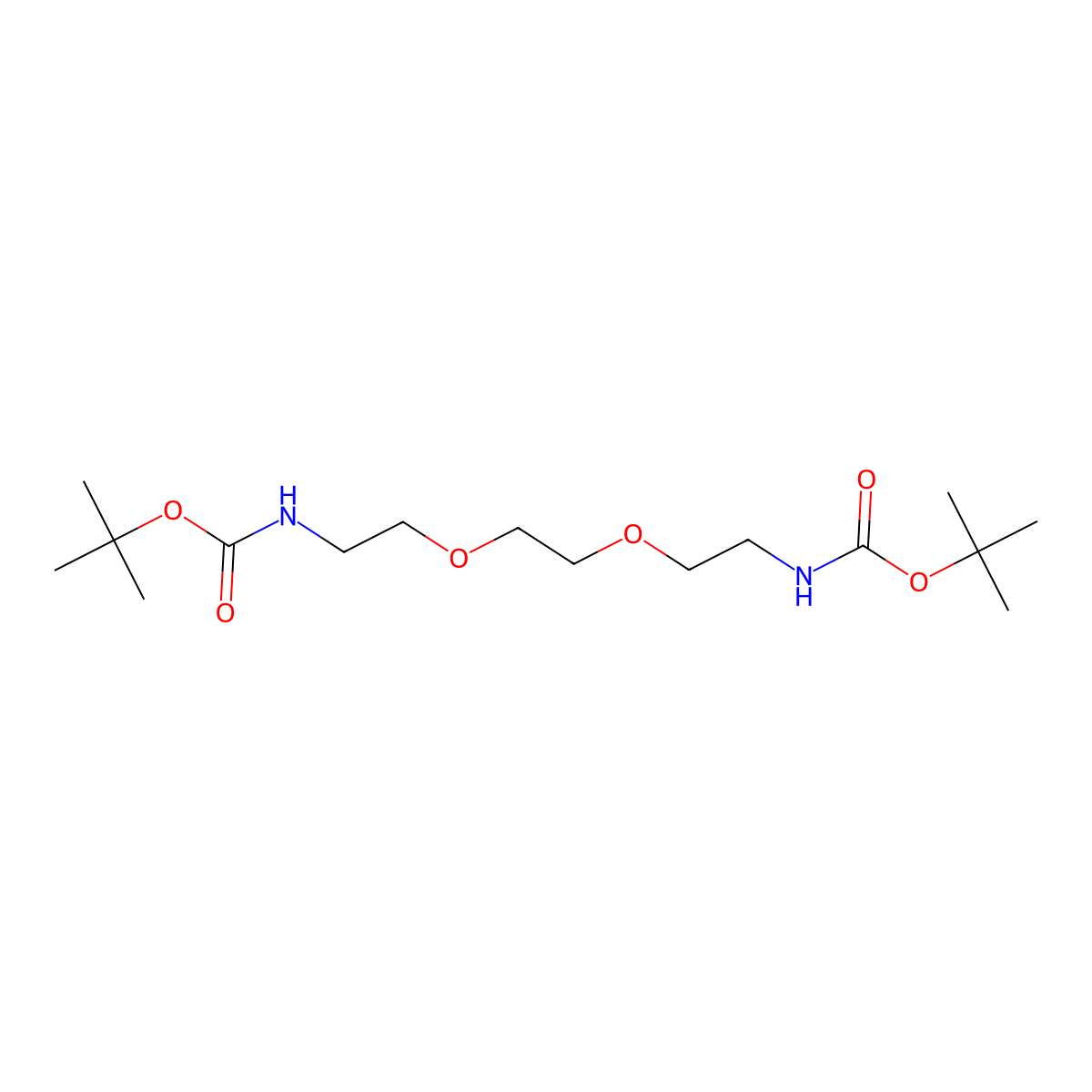 Boc-NH-PEG2-NH-Boc molecular structure, CAS 475591-59-4