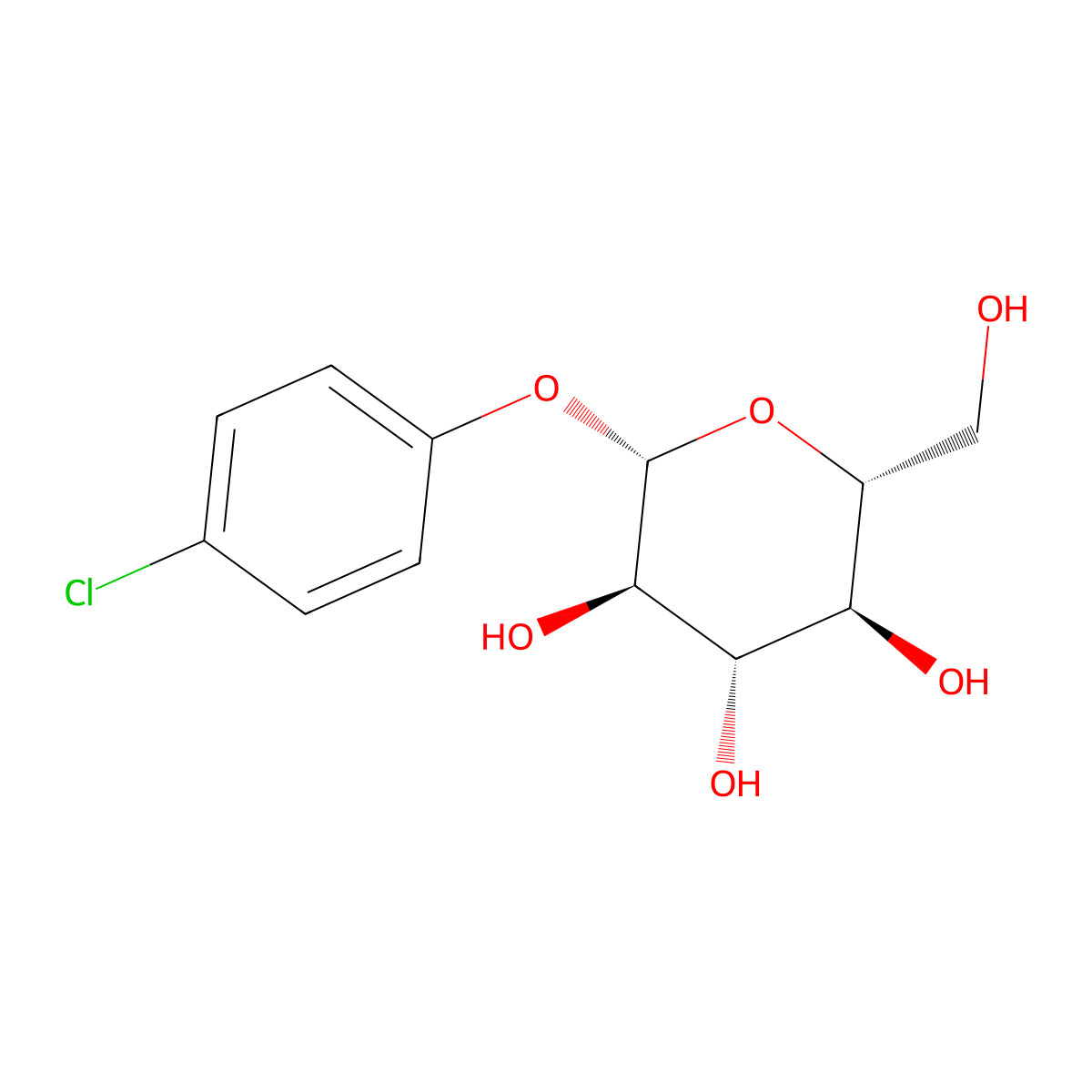 4-Chlorophenyl-beta-D-glucopyranoside molecular structure, CAS 4756-30-3