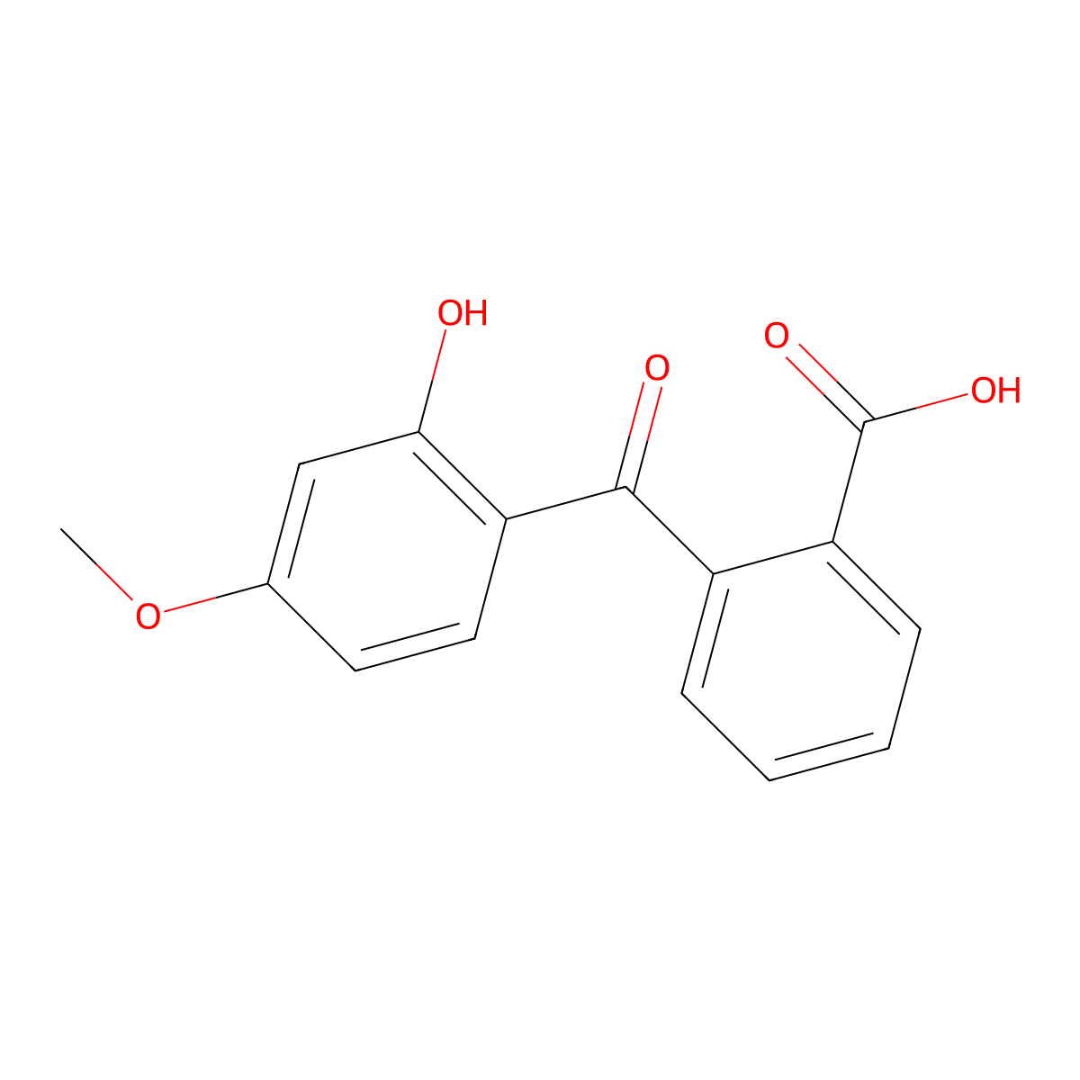 2-Hydroxy-4-methoxy-2'-carboxybenzophenone molecular structure, CAS 4756-45-0