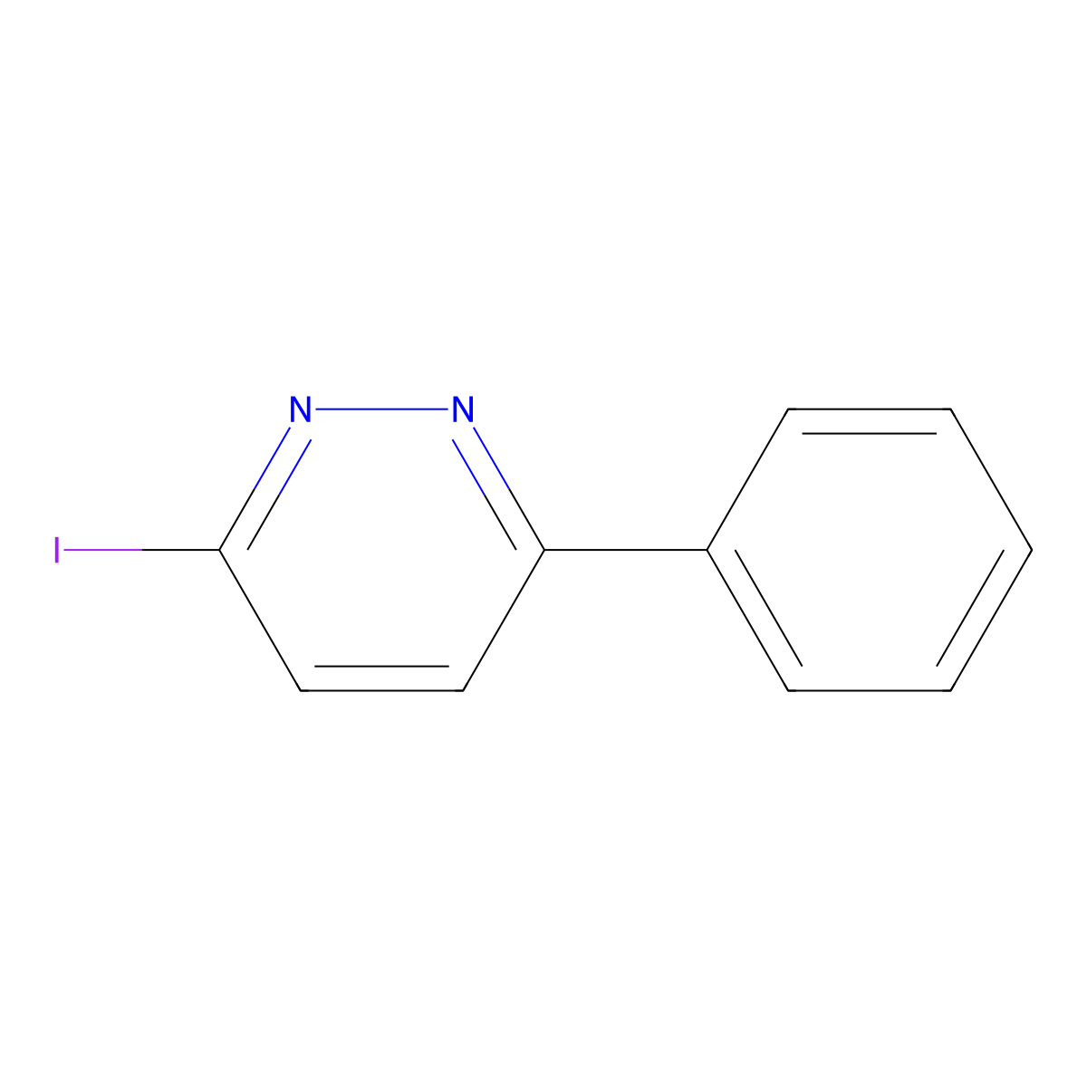 3-Phenyl-6-iodopyridazine molecular structure, CAS 475633-70-6