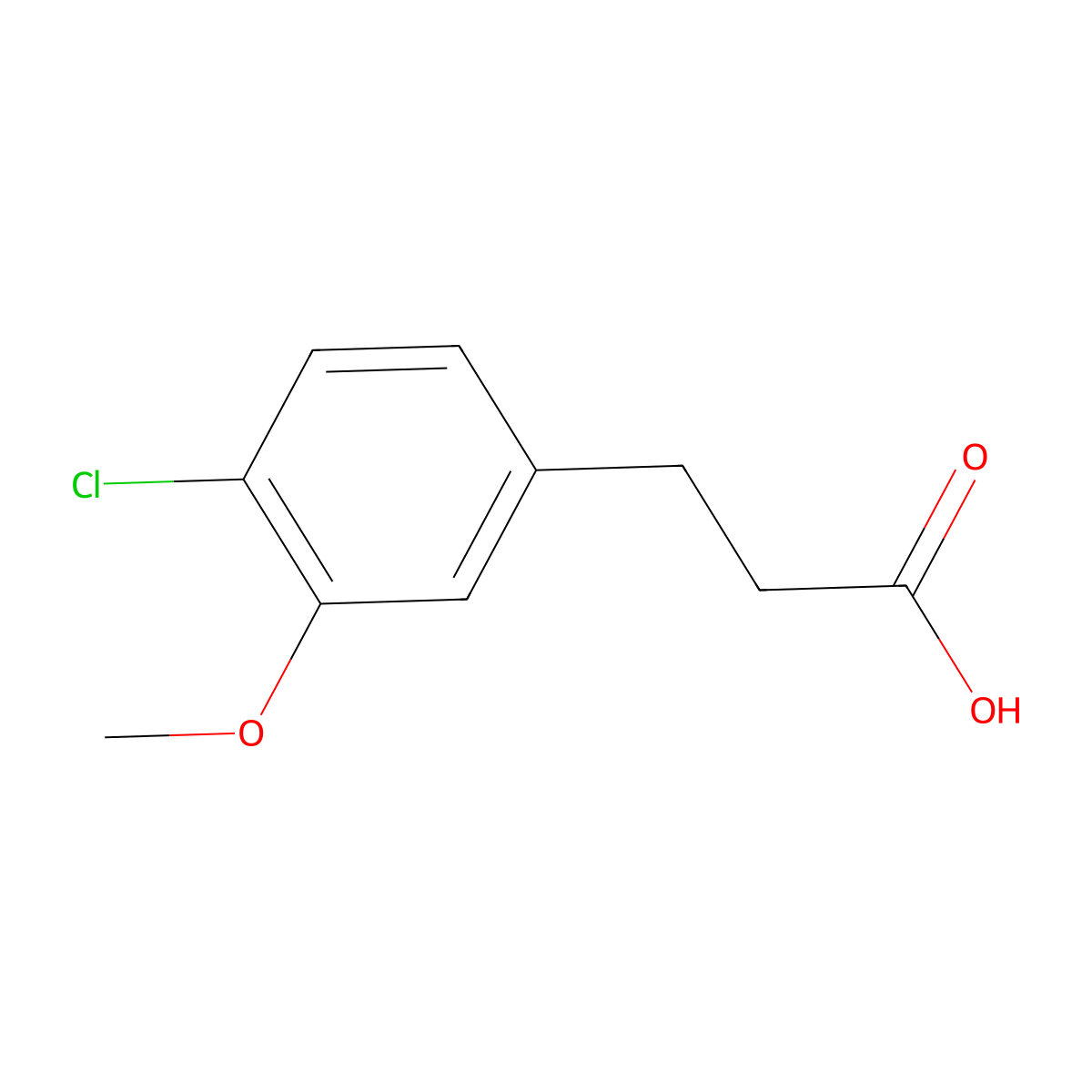 3-(4-Chloro-3-methoxyphenyl)propanoic acid molecular structure, CAS 475654-42-3