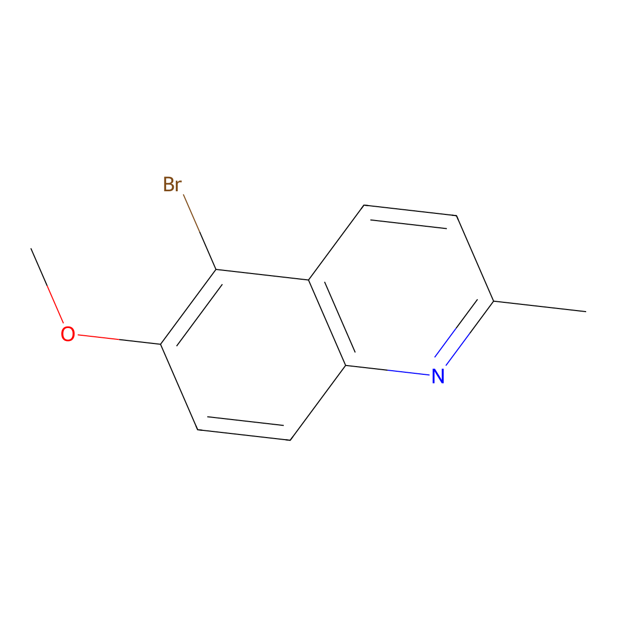 5-Bromo-6-methoxy-2-methylquinoline molecular structure, CAS 475682-39-4