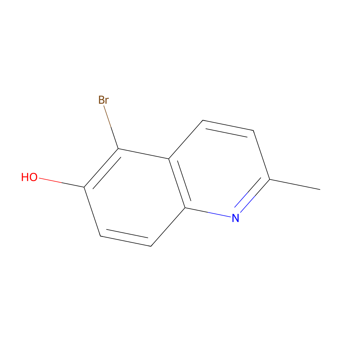 5-Bromo-2-methylquinolin-6-ol molecular structure, CAS 475682-41-8