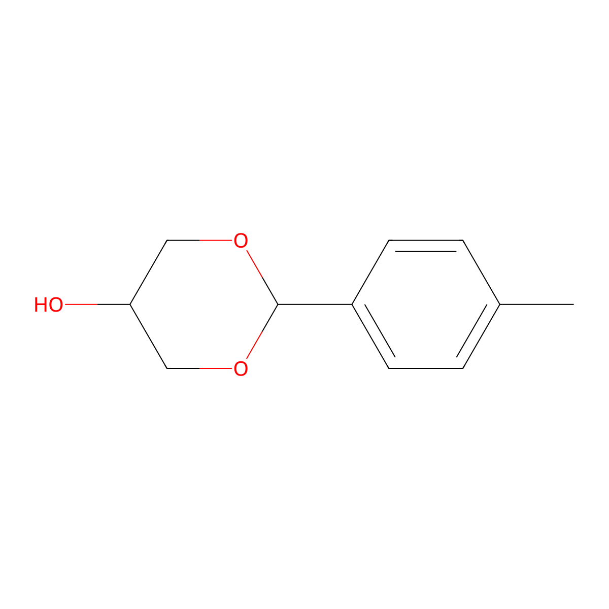2-(4-Methylphenyl)-1,3-dioxan-5-ol molecular structure, CAS 4757-23-7