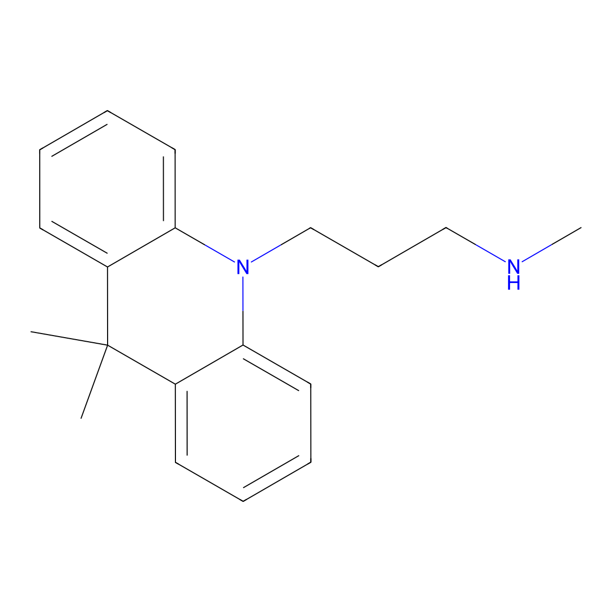 Monometacrine molecular structure, CAS 4757-49-7
