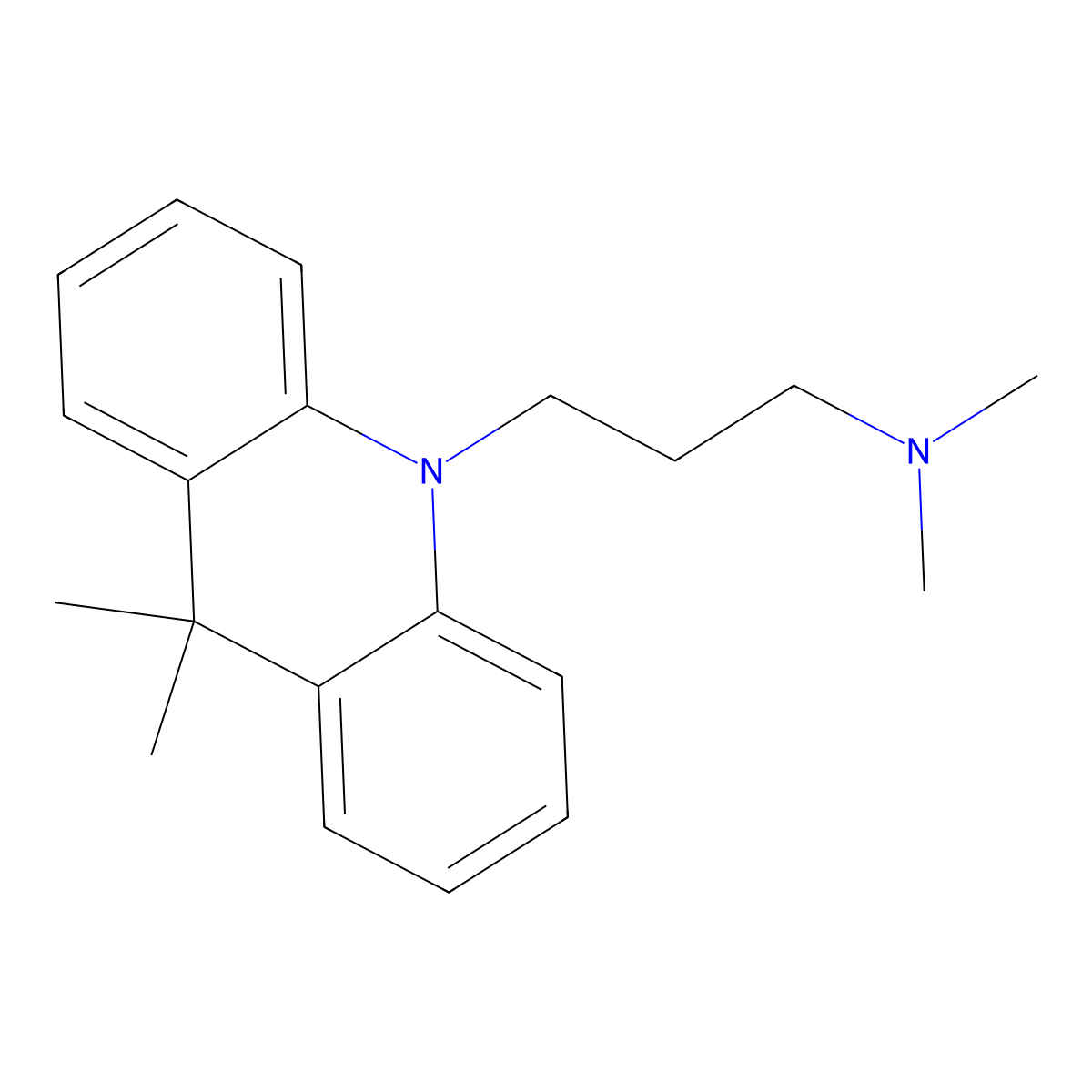 Dimetacrine molecular structure, CAS 4757-55-5