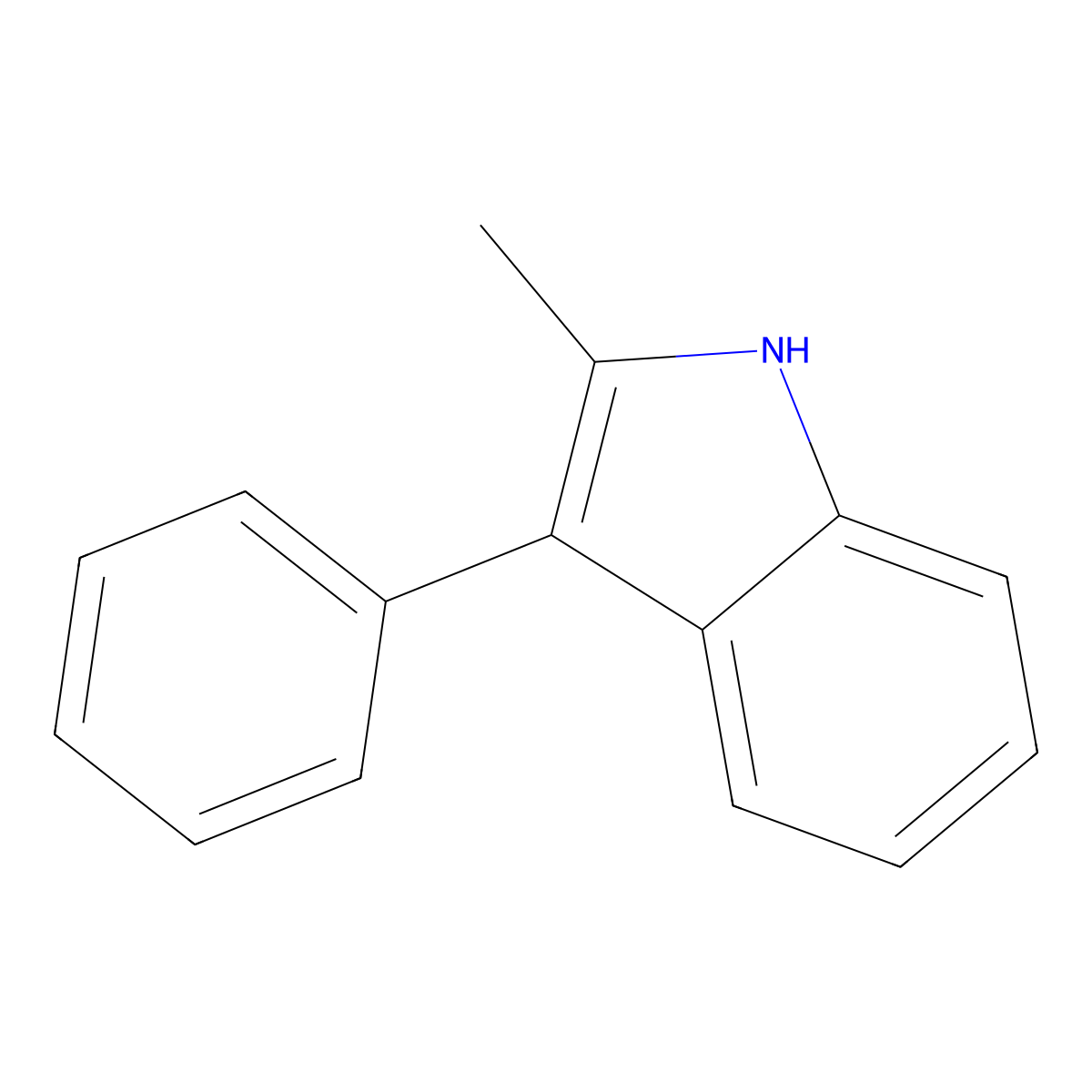 2-Methyl-3-phenyl-1H-indole molecular structure, CAS 4757-69-1