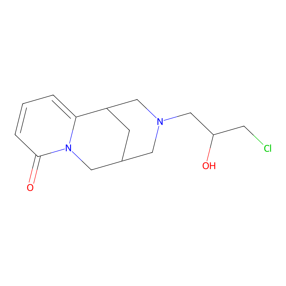 3-(3-chloro-2-hydroxypropyl)-1,2,3,4,5,6-hexahydro-8H-1,5-methanopyrido[1,2-a][1,5]diazocin-8-one molecular structure, CAS 4757-81-7