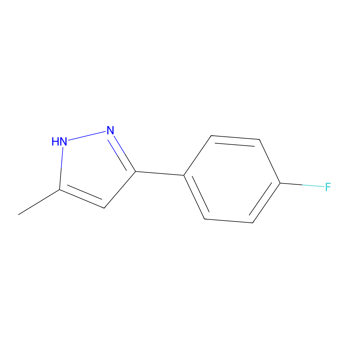 3-(4-Fluorophenyl)-5-methyl-1H-pyrazole molecular structure, CAS 475982-42-4