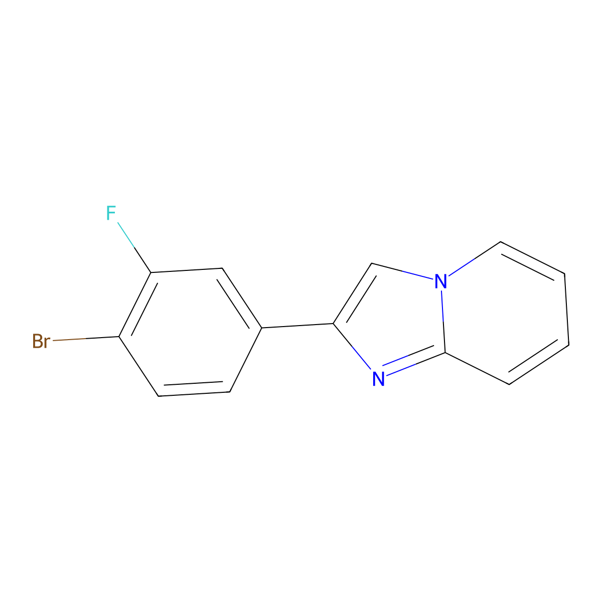 2-(4-Bromo-3-fluorophenyl)imidazo[1,2-a]pyridine molecular structure, CAS 475992-39-3