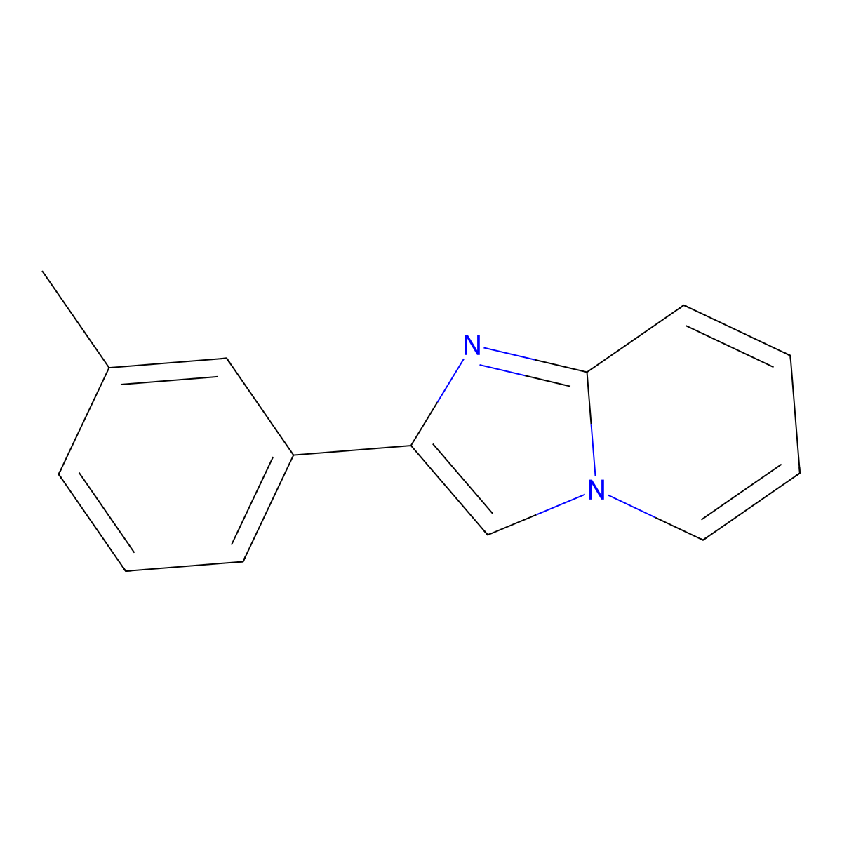2-(3-Methylphenyl)imidazo[1,2-a]pyridine molecular structure, CAS 475992-43-9