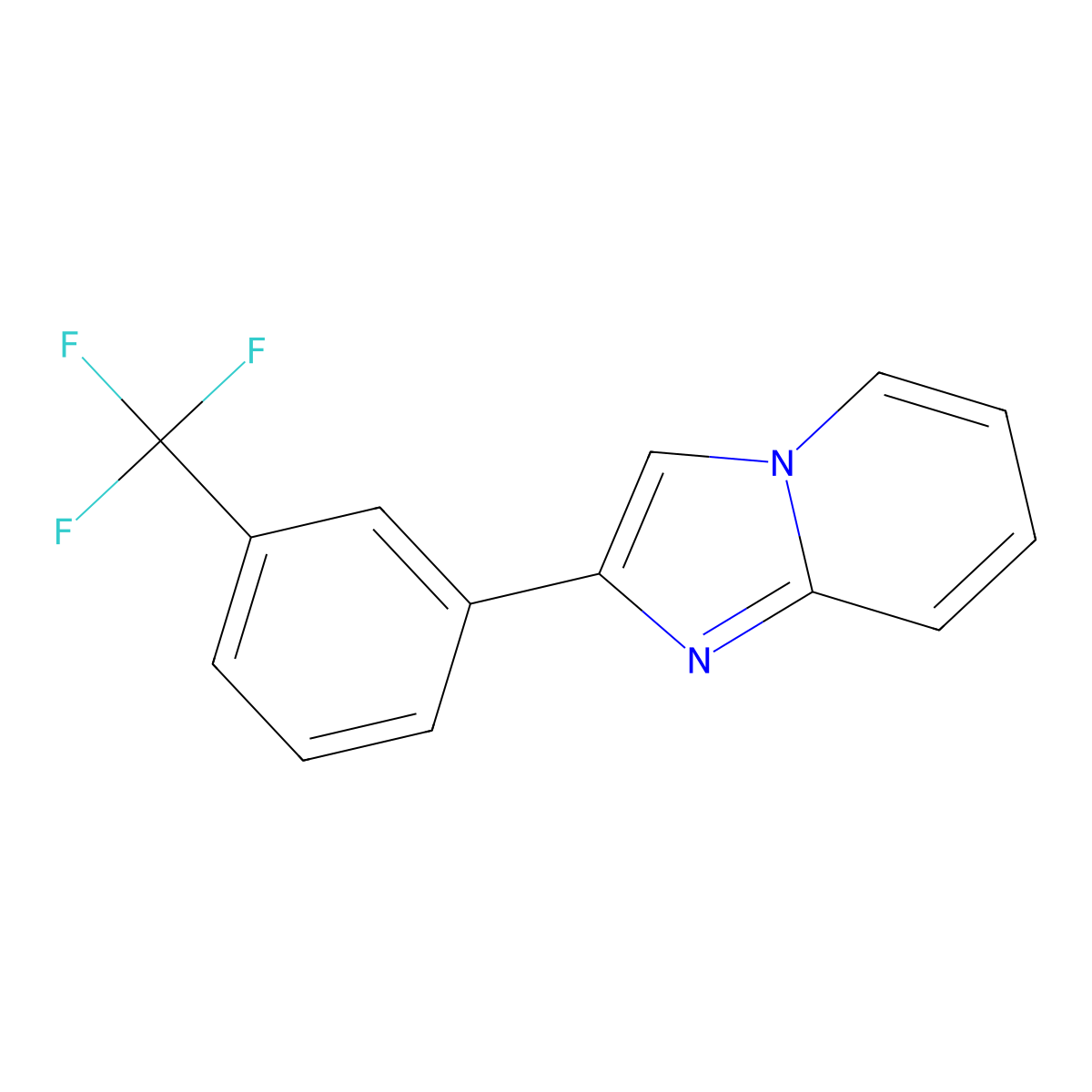 2-[3-(Trifluoromethyl)phenyl]imidazo[1,2-a]pyridine molecular structure, CAS 475992-45-1