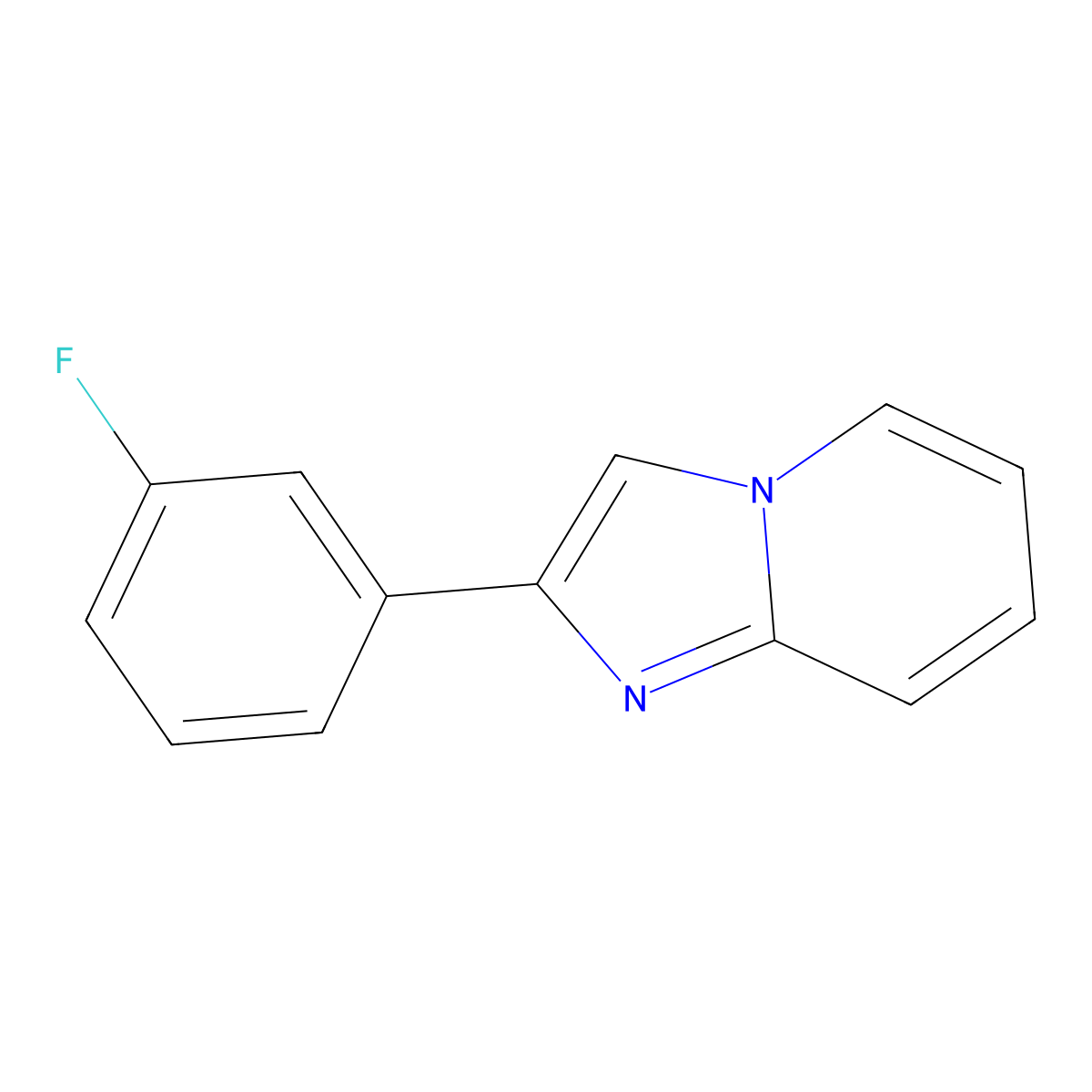 2-(3-Fluorophenyl)imidazo[1,2-a]pyridine molecular structure, CAS 475992-47-3