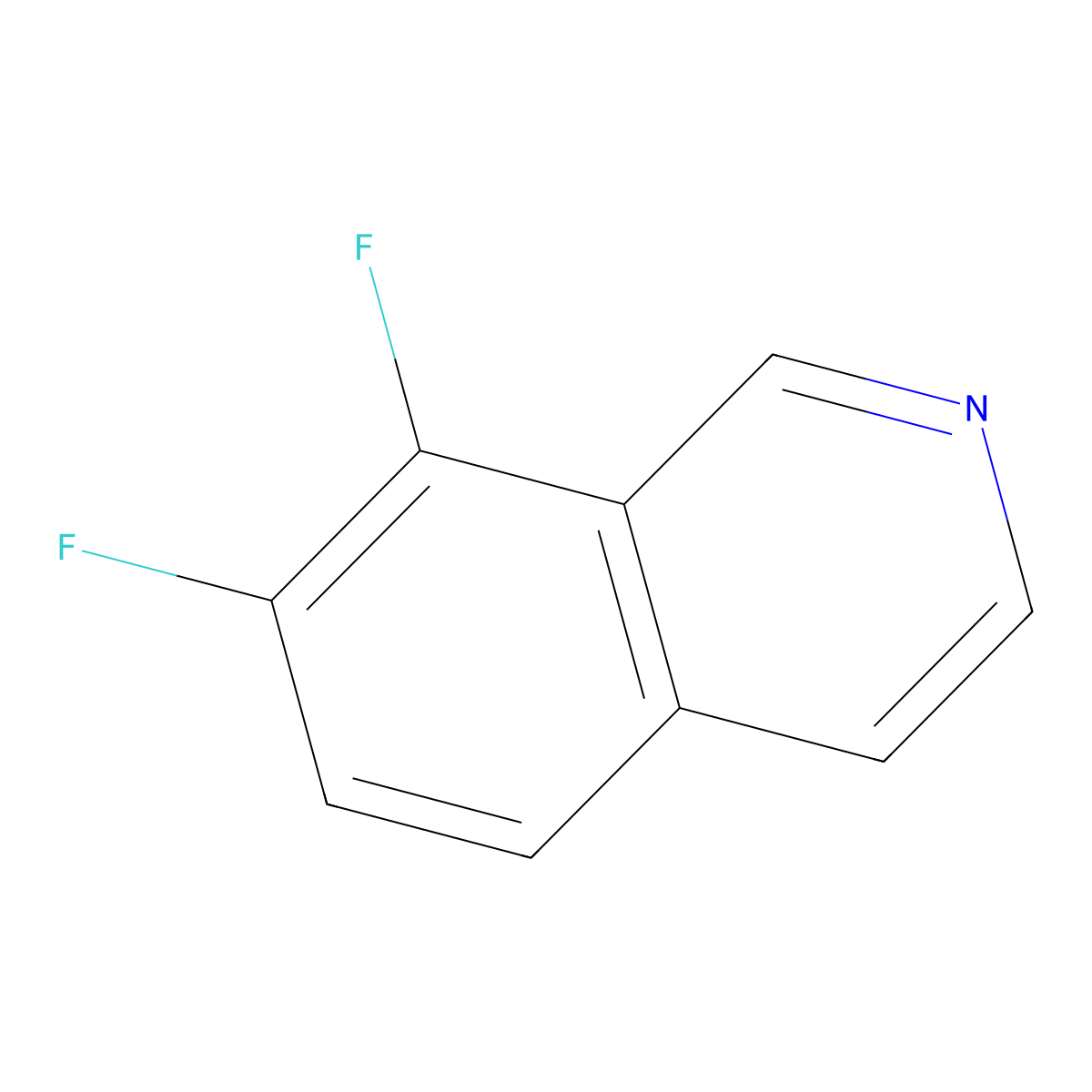 7,8-Difluoroisoquinoline molecular structure, CAS 475994-57-1