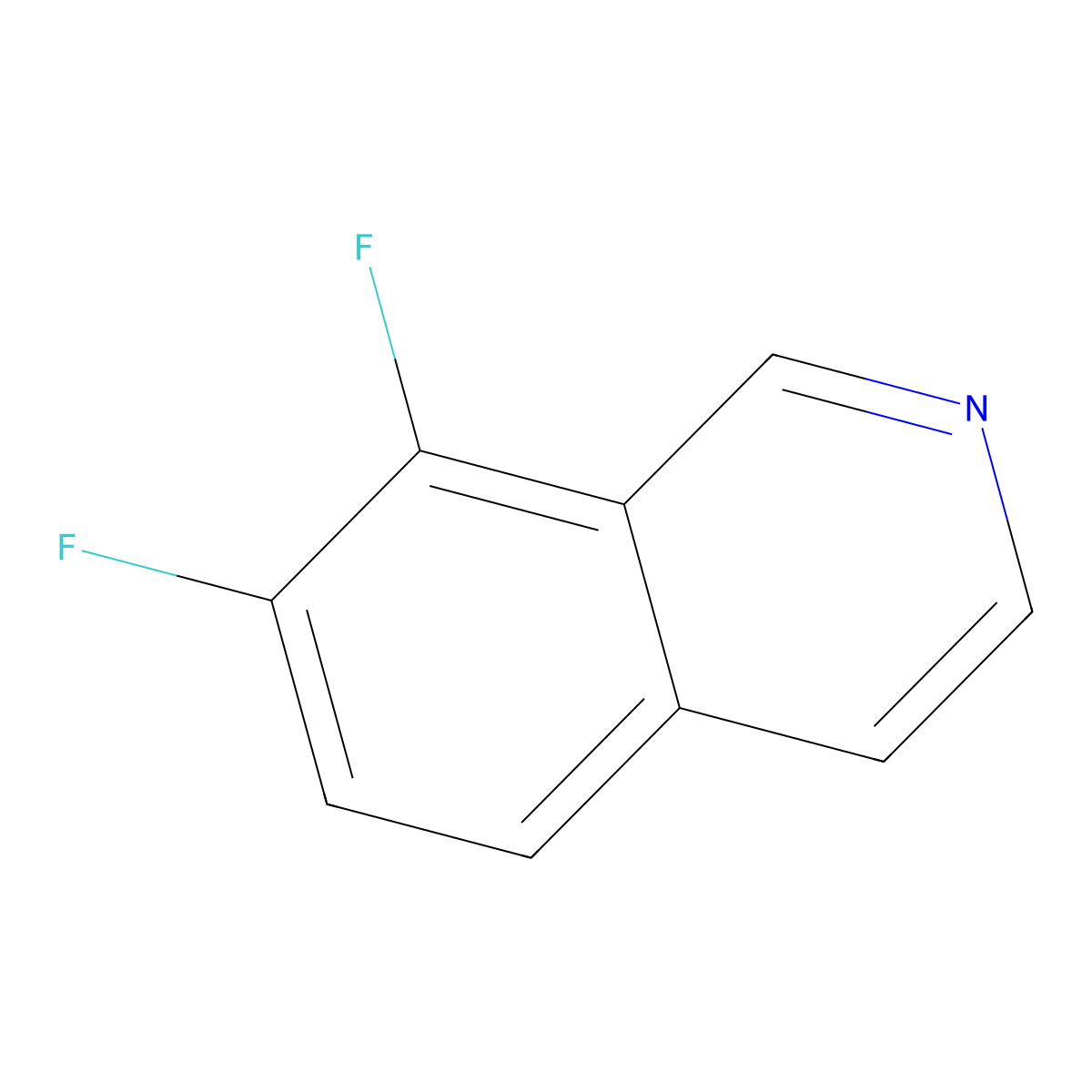 7,8-Difluoroisoquinoline molecular structure, CAS 475994-57-1