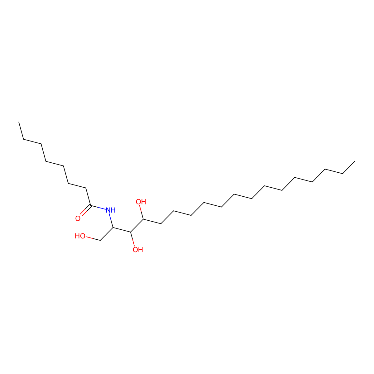 N-Octanoylphytosphingosine molecular structure, CAS 475995-74-5