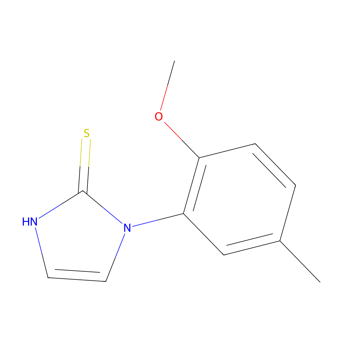 1-(2-methoxy-5-methylphenyl)-1H-imidazole-2-thiol molecular structure, CAS 475997-88-7