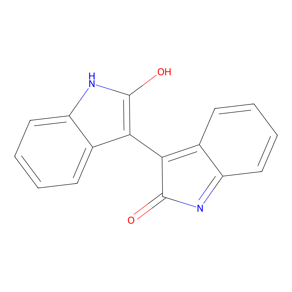 Isoindigotin molecular structure, CAS 476-34-6