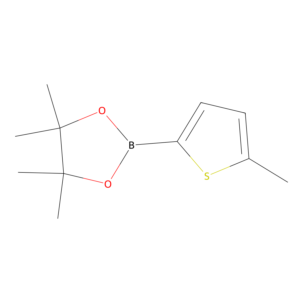 4,4,5,5-Tetramethyl-2-(5-methylthiophen-2-yl)-1,3,2-dioxaborolane molecular structure, CAS 476004-80-5