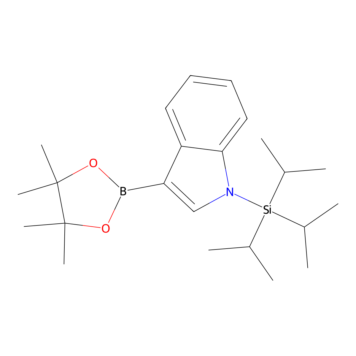 3-(4,4,5,5-Tetramethyl-1,3,2-dioxaborolan-2-YL)-1-(triisopropylsilyl)-1H-indole molecular structure, CAS 476004-82-7