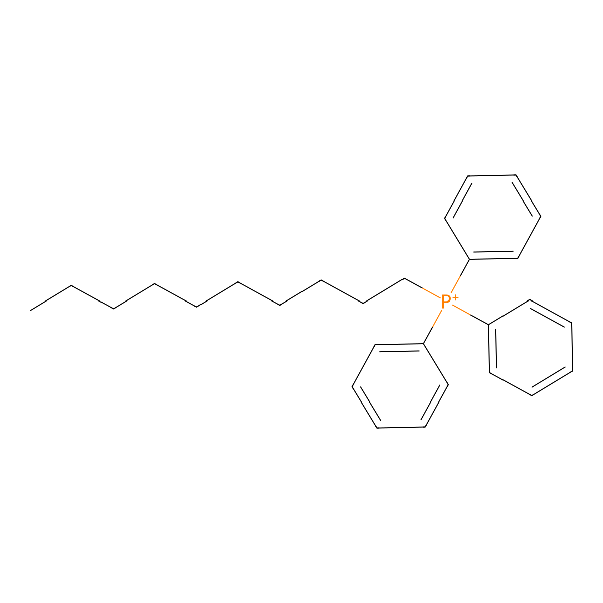 Decyltriphenylphosphonium molecular structure, CAS 47606-79-1