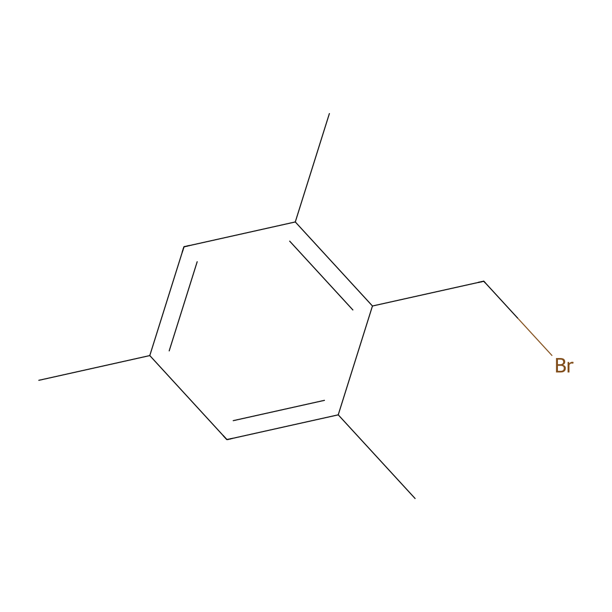2-(Bromomethyl)-1,3,5-trimethylbenzene molecular structure, CAS 4761-00-6