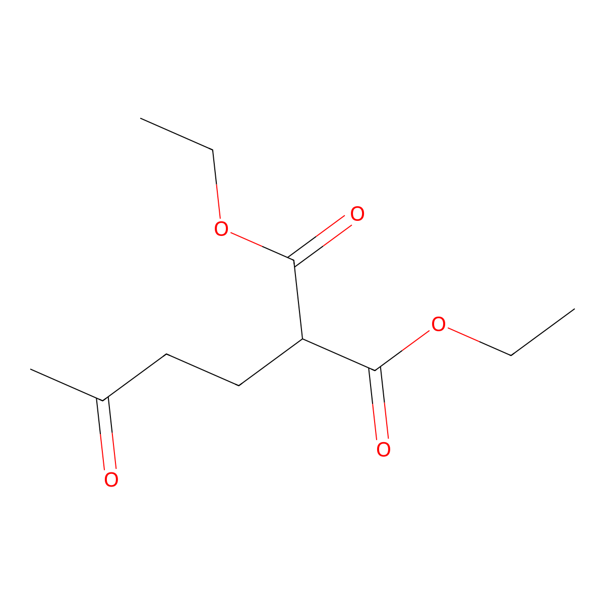 1,3-Diethyl 2-(3-oxobutyl)propanedioate molecular structure, CAS 4761-26-6