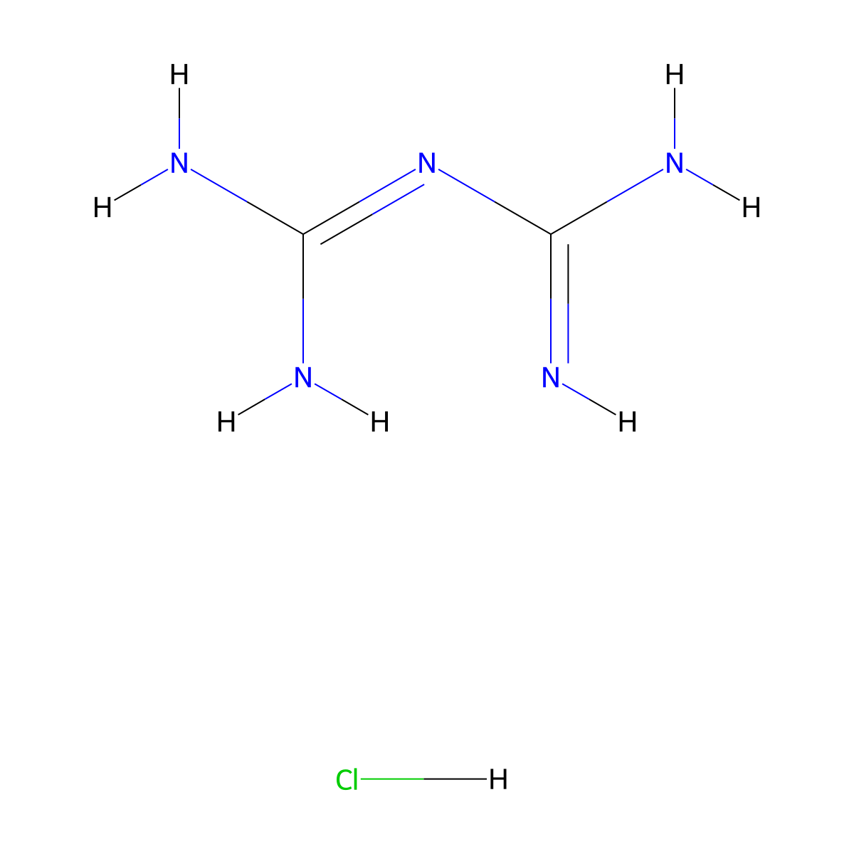 Imidodicarbonimidic diamide, hydrochloride (1:1) molecular structure, CAS 4761-93-7