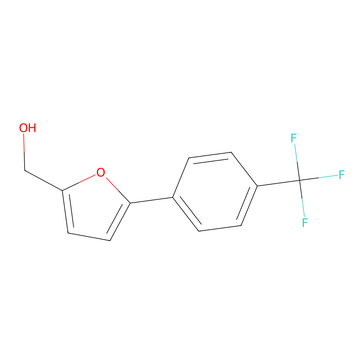 5-[4-(Trifluoromethyl)phenyl]furan-2-methanol molecular structure, CAS 476155-29-0
