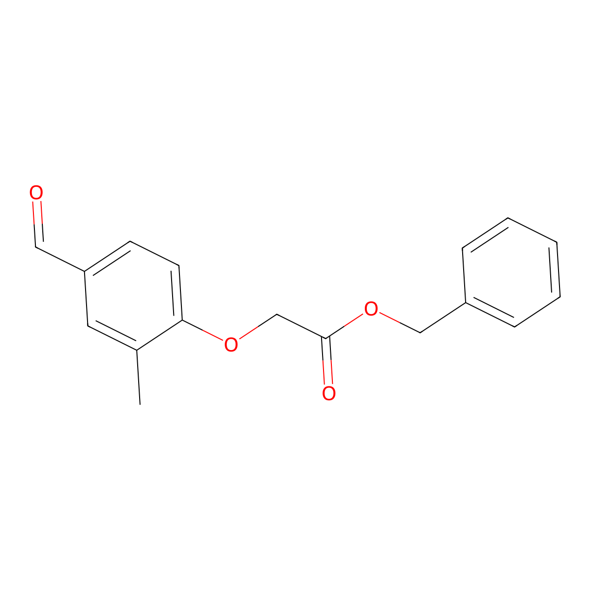 (4-Formyl-2-methylphenoxy)ethanoic acid benzyl ester molecular structure, CAS 476155-93-8