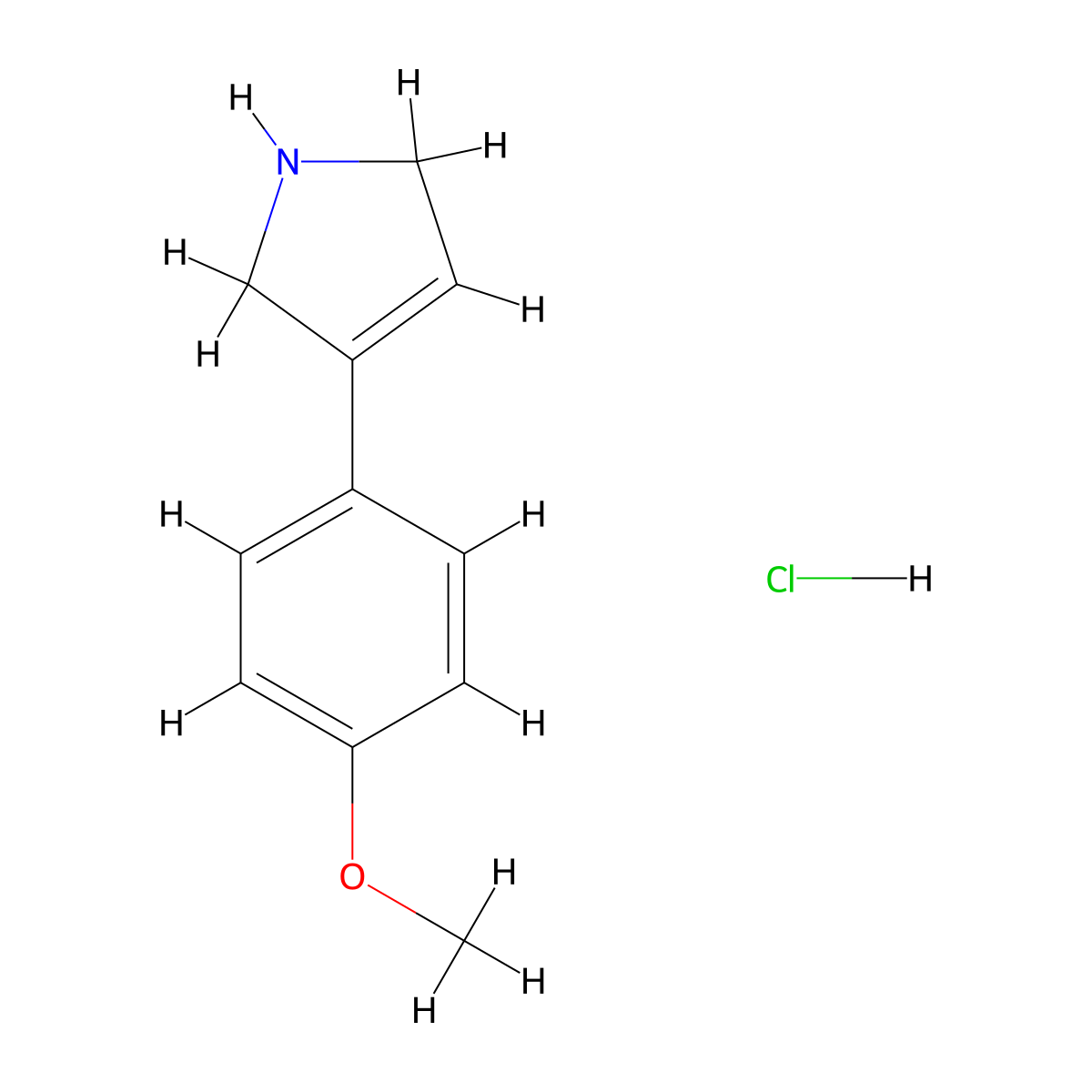 3-(4-Methoxyphenyl)-2,5-dihydro-1h-pyrrole hydrochloride molecular structure, CAS 476159-81-6
