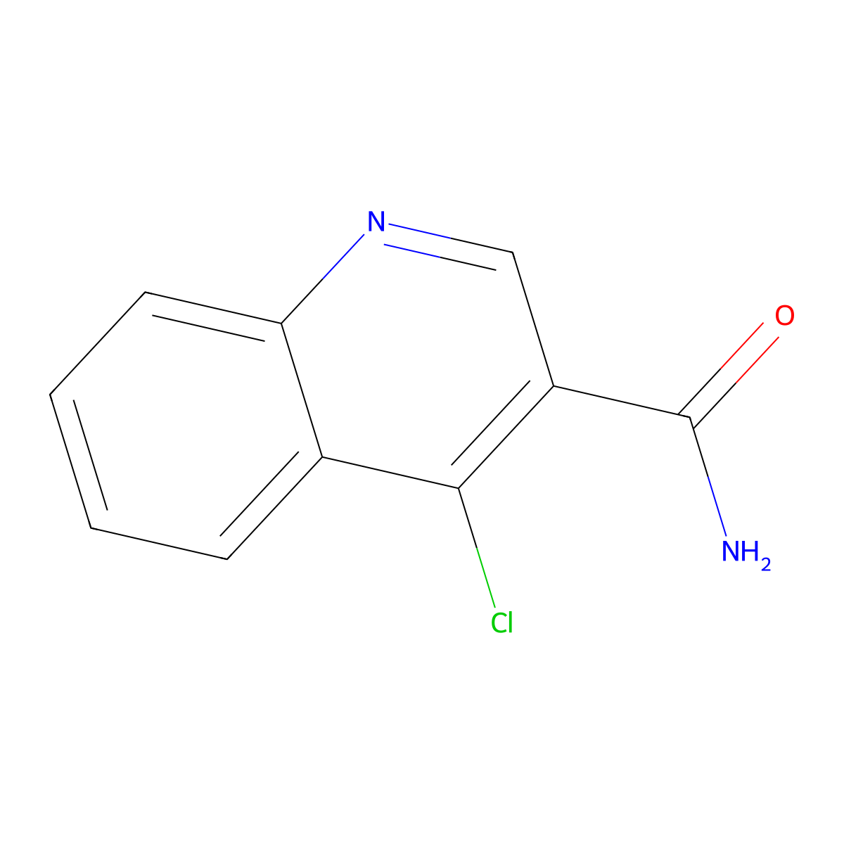 4-Chloroquinoline-3-carboxamide molecular structure, CAS 476193-87-0