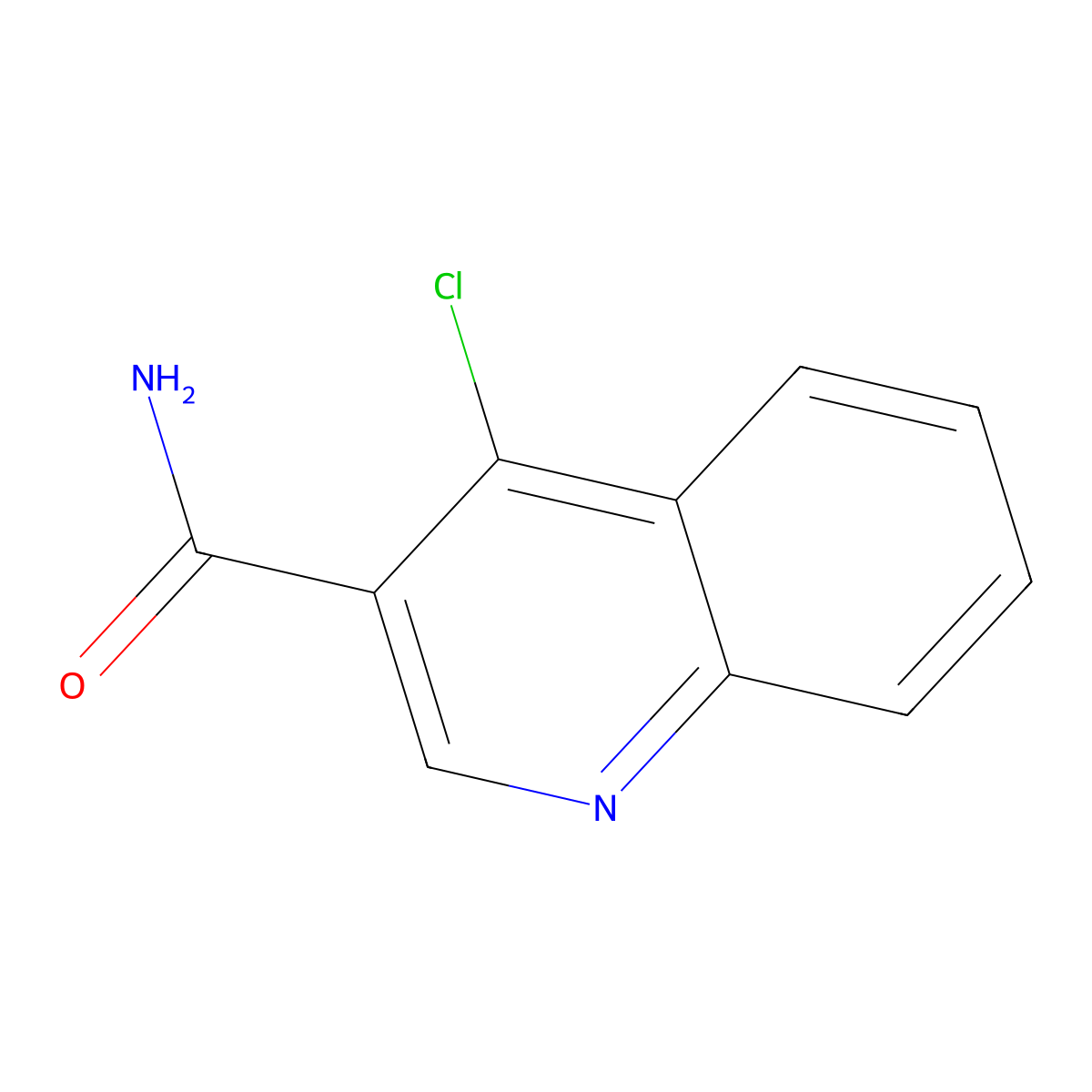 4-Chloroquinoline-3-carboxamide molecular structure, CAS 476193-87-0