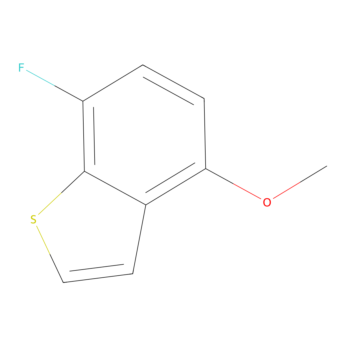 Benzo[b]thiophene, 7-fluoro-4-methoxy- molecular structure, CAS 476198-98-8