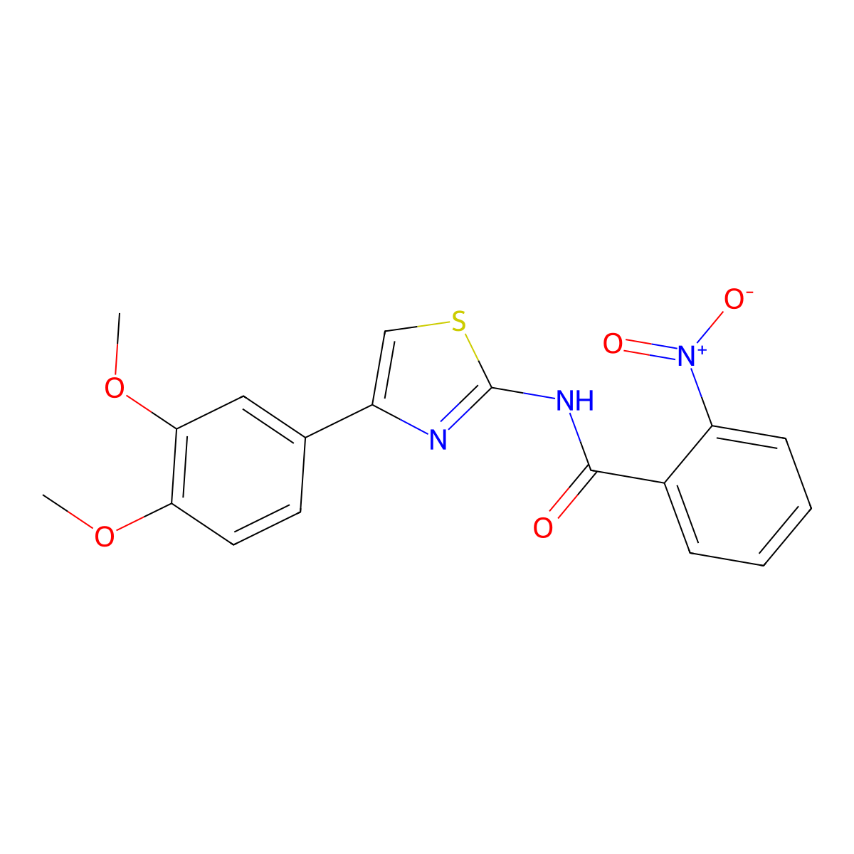 N-[4-(3,4-dimethoxyphenyl)-1,3-thiazol-2-yl]-2-nitrobenzamide molecular structure, CAS 476210-46-5