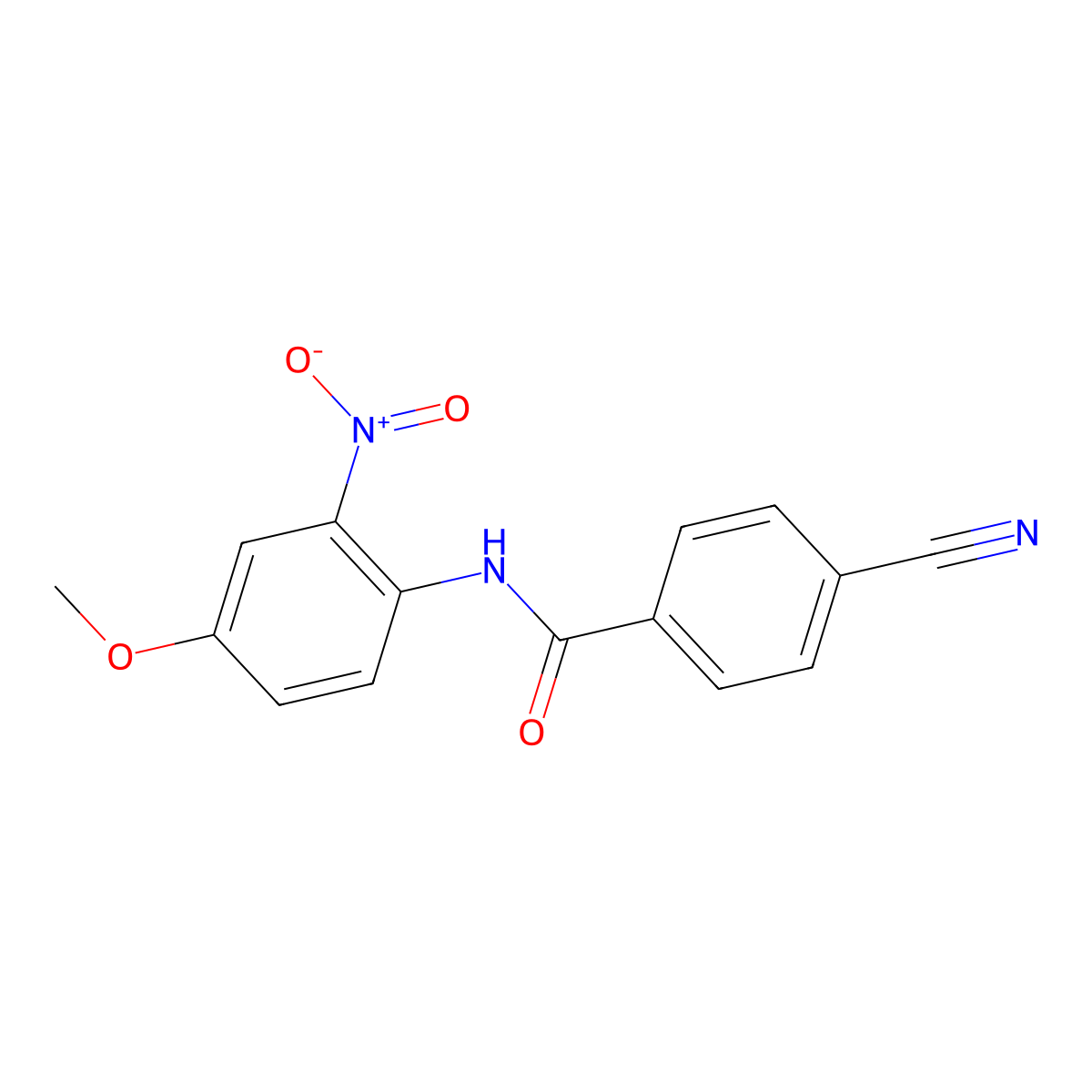 4-cyano-N-(4-methoxy-2-nitrophenyl)benzamide molecular structure, CAS 476275-83-9
