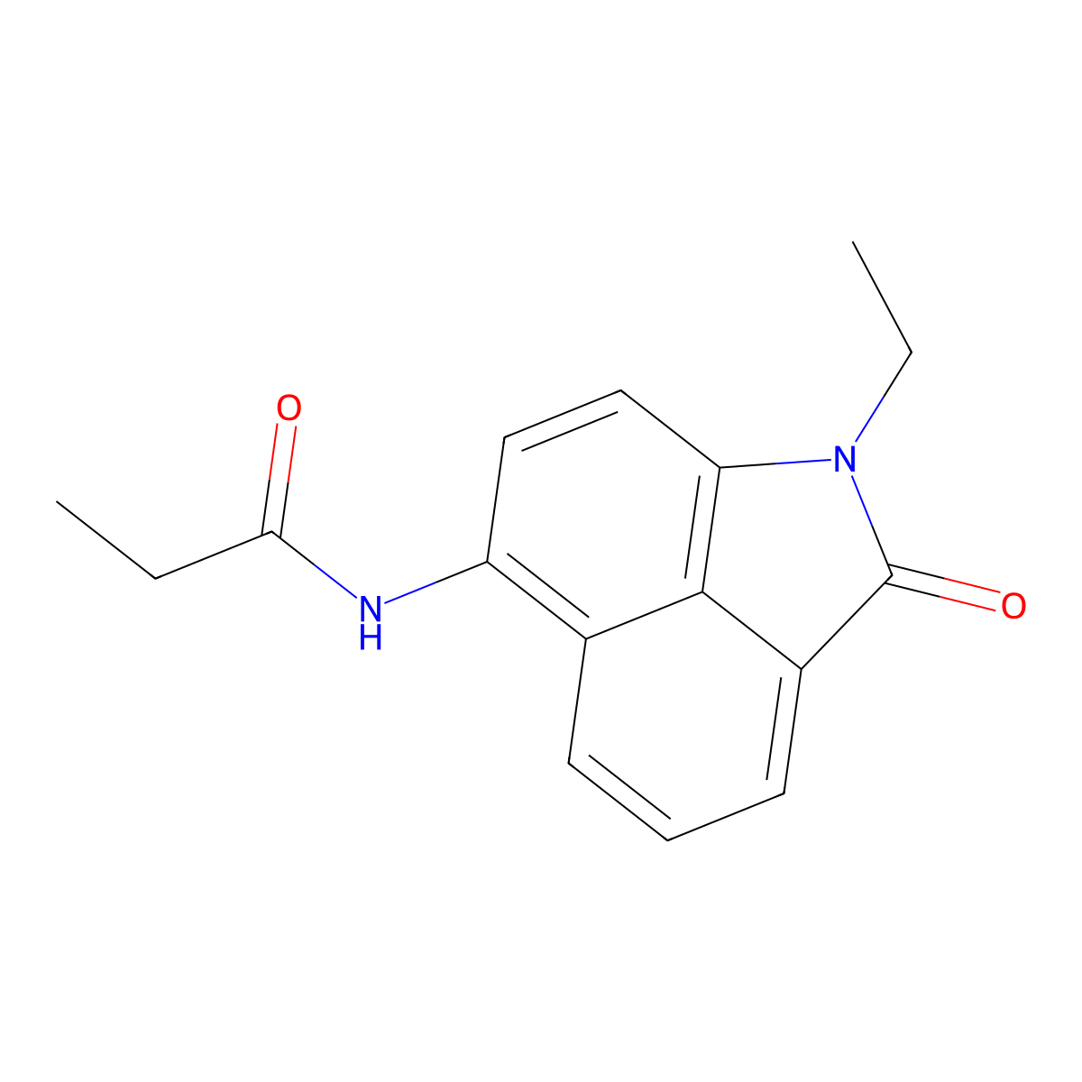 N-(1-ethyl-2-oxo-1,2-dihydrobenzo[cd]indol-6-yl)propionamide molecular structure, CAS 476276-61-6