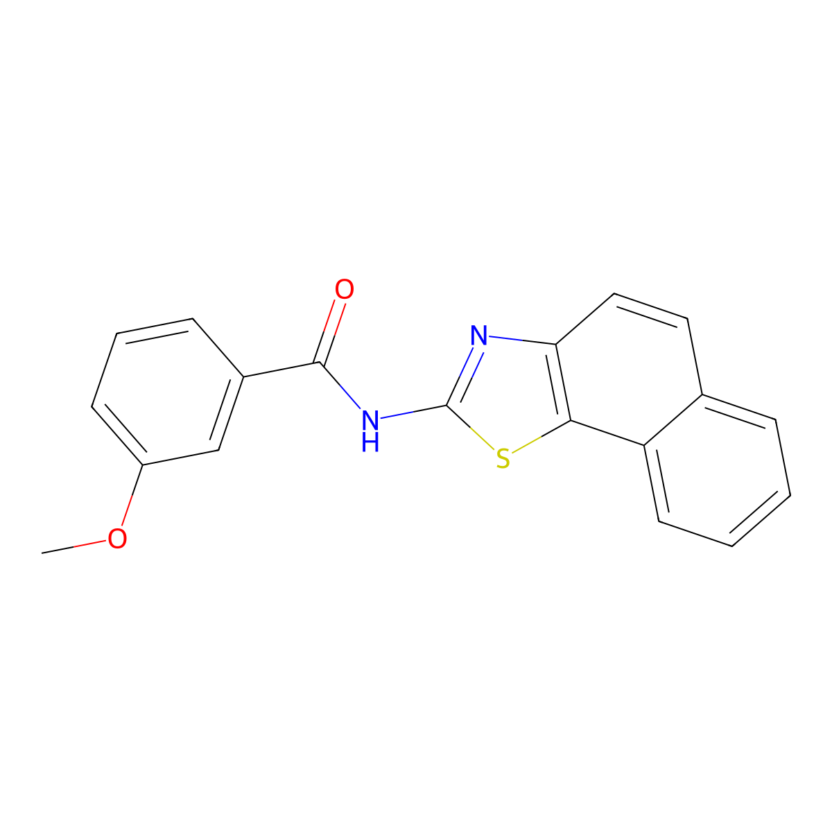 3-methoxy-N-(naphtho[2,1-d]thiazol-2-yl)benzamide molecular structure, CAS 476276-63-8