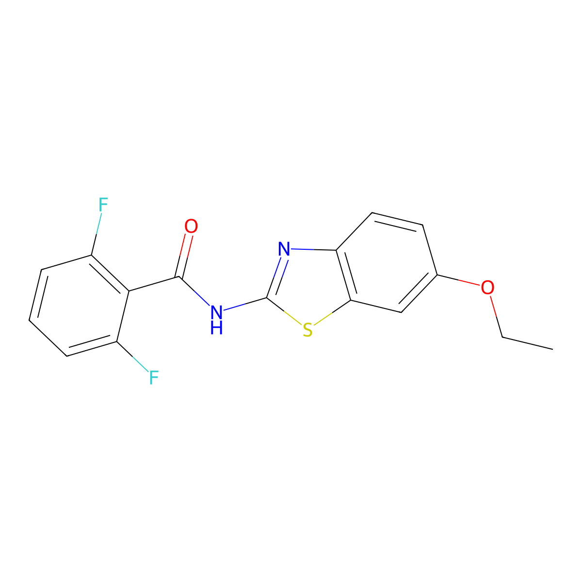 N-(6-ethoxy-1,3-benzothiazol-2-yl)-2,6-difluorobenzamide molecular structure, CAS 476277-40-4