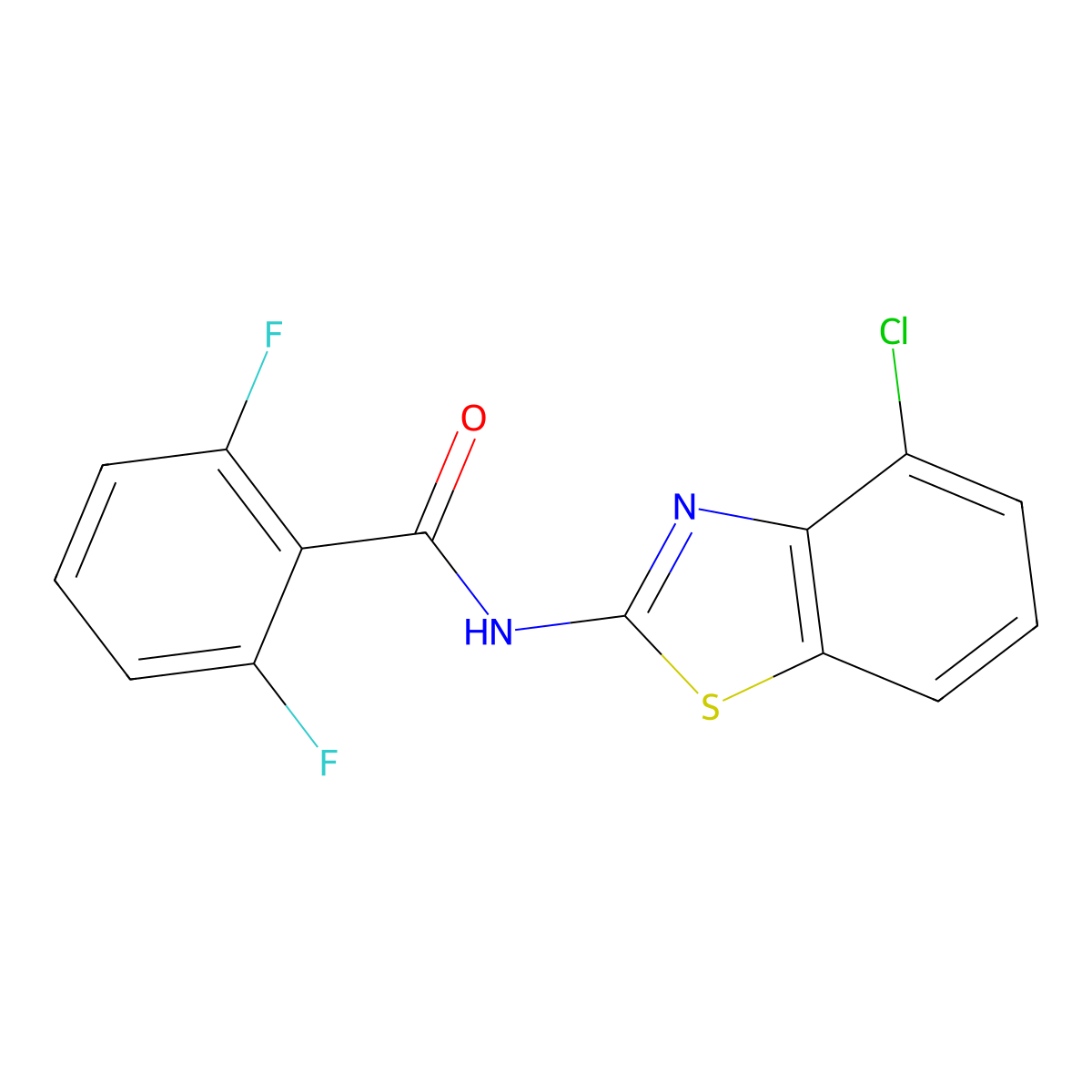 N-(4-chloro-1,3-benzothiazol-2-yl)-2,6-difluorobenzamide molecular structure, CAS 476277-42-6